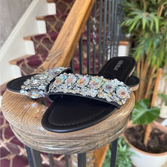 Olivia Miller black Jewel slip on excellent condition size 10 ladies - Picture 10 of 11